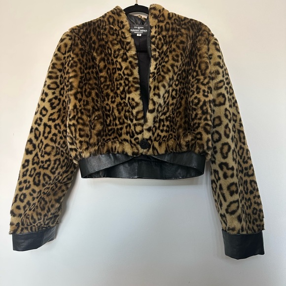 Eva Makray for fashion impact animal print crop jacket M - Picture 2 of 10